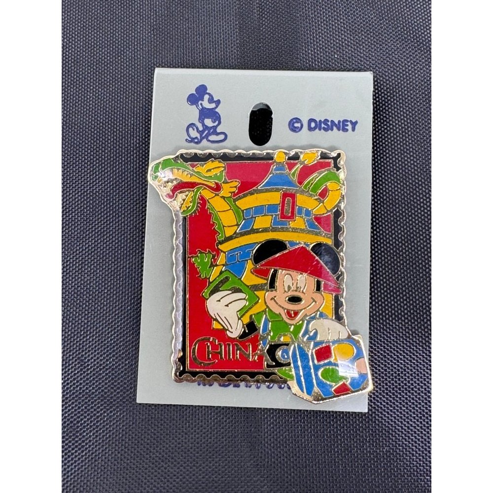 Epcot 15th Anniversary‎ Stamp Series Disney Pin China Mickey